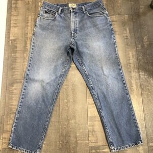 LL Bean Classic Fit Jeans Mens 36x29 Denim Cotton Faded
